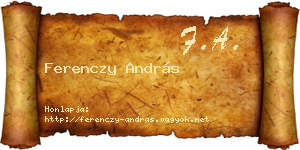 Ferenczy András névjegykártya